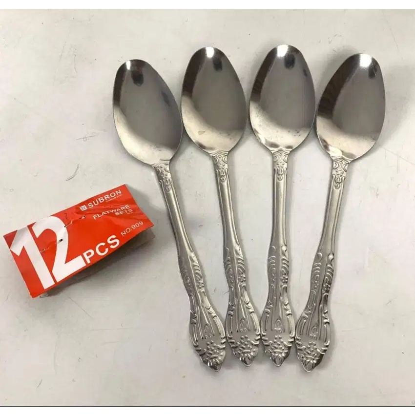 Sendok Makan Stainless  Set 12 Pcs / sendok teh susu kopi tebal lusinan katering catering restauran warteg warkop