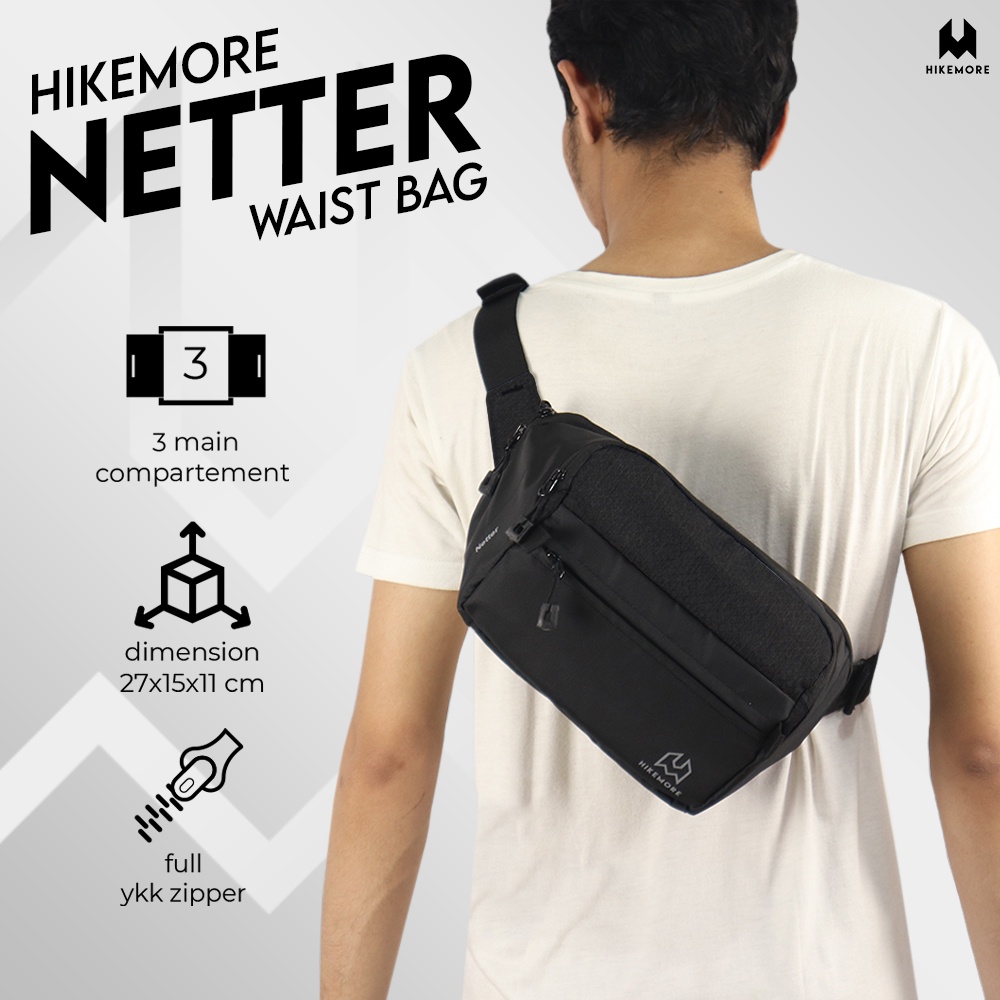 Hikemore Netter Tas Selempang Pinggang Waist Bag Outdoor Original