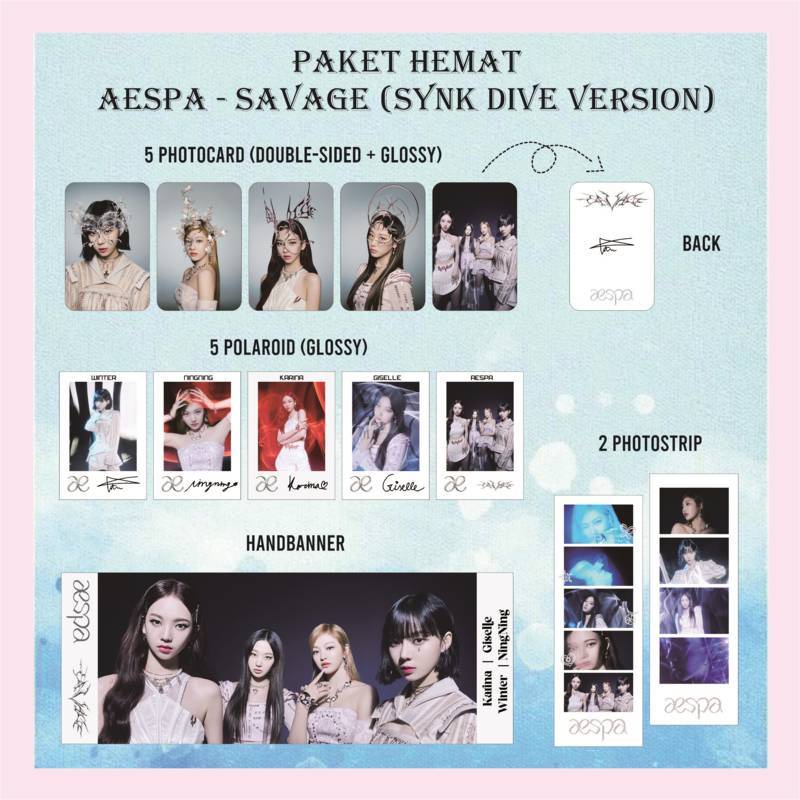 Fankit Aespa - Savage | Aespa Savage | Pahe Aespa | Fankit Aespa | Merchandise Aespa | Stuff Aespa |