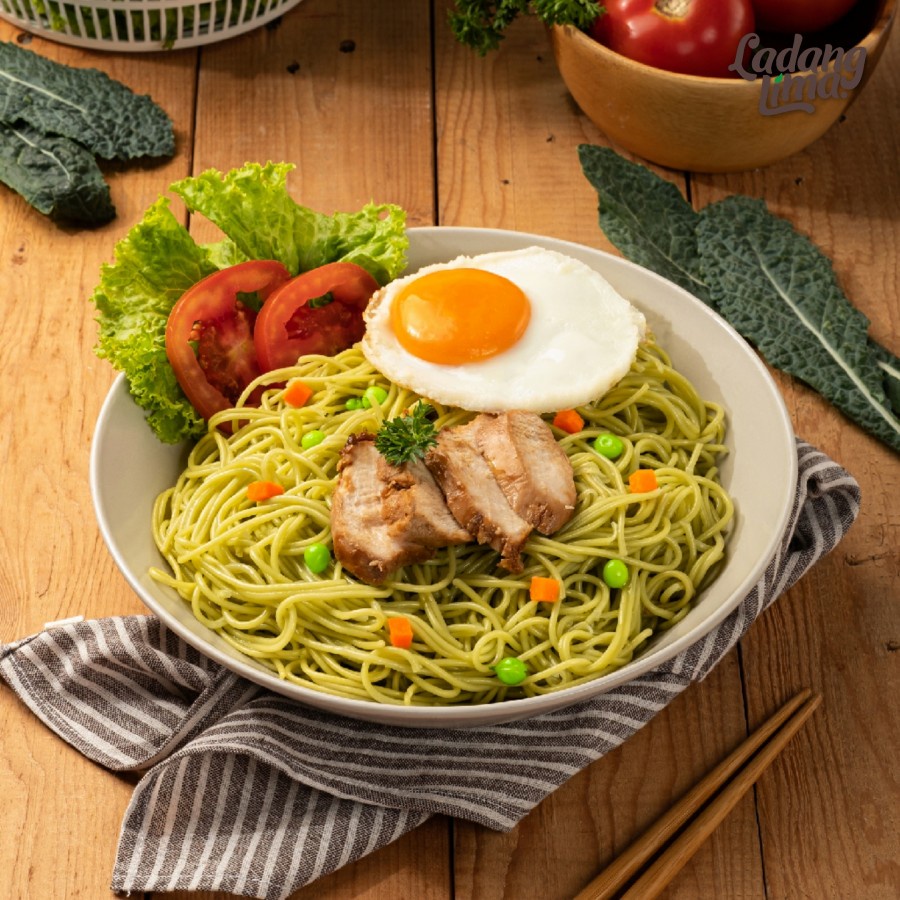 LADANG LIMA Veggie Noodle 76g - Kale / Beet - Gluten Free - Mi Sayur Bebas Gluten - Mie Instan Sehat Halal