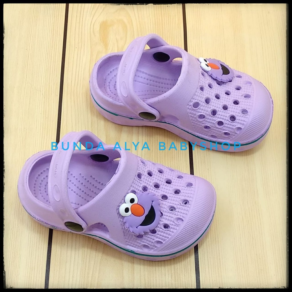 Sandal Anak Perempuan Karet Usia 6 Bulan 1 2 Tahun UNGU Lentur - Sendal Anak Cewek Motif Kartun Lucu Size 18 - 23