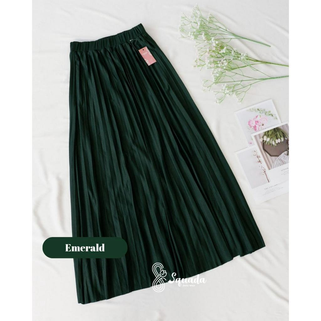 SQUADA | BOLD SERIES -  TOKYO PLEATS SKIRT PREMIUM - BAWAHAN PLISKET POLOS MAYUNG JUMBO BAHAN TORINO TOKYO PREMIUM