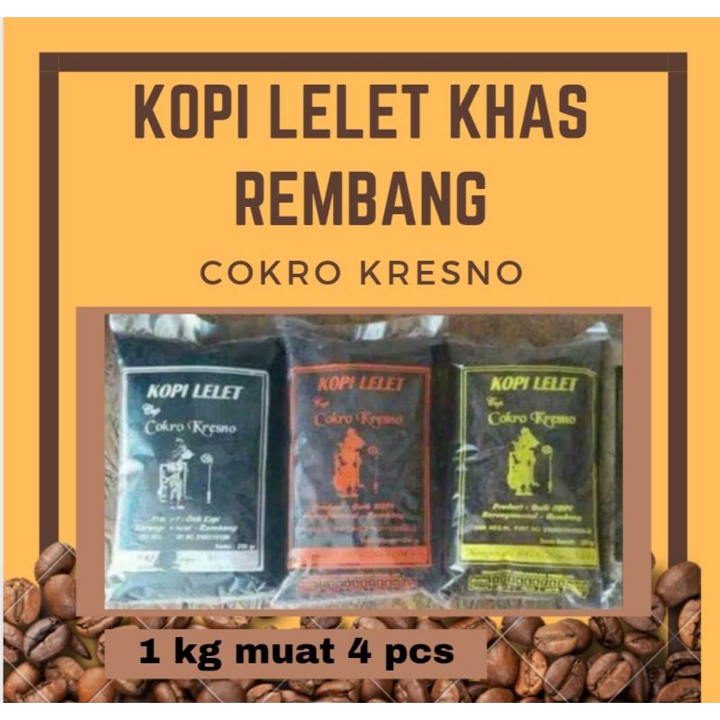 [TERMURAH] KOPI LELET LASEM REMBANG CAP COKRO KRESNO 100% KOPI ASLI MURNI