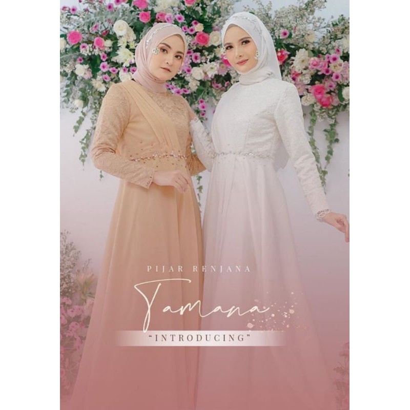 tamana-Gaunpesta-Gaun kondangan-Long dress-pakaian brukat-gaun lamaran-gaun akad-gaun muslimah