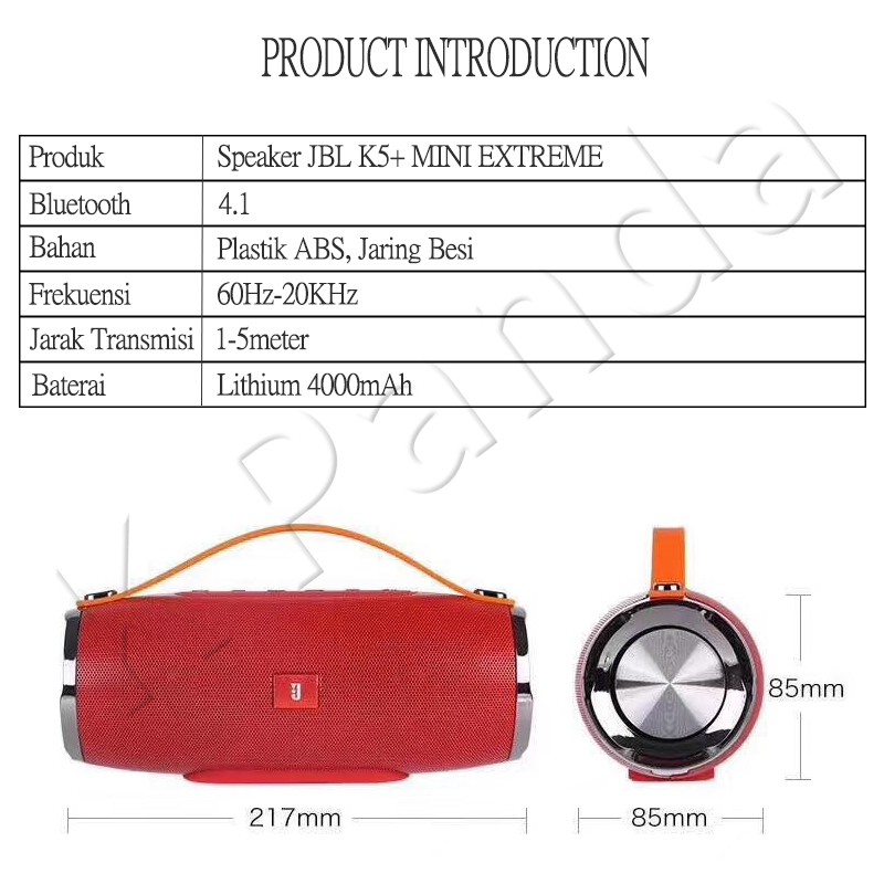 SPEAKER JBL K5+ MINI EXTREME Portable Wireless Bluetooth