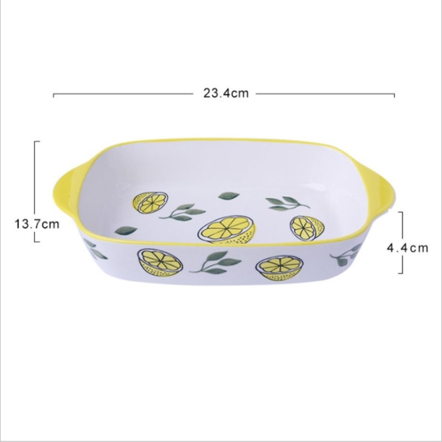 Nordic Ceramic Food Plate / Piring Keramik Porcelain Baking Steak Buah / Anti Panas / Anti Licin