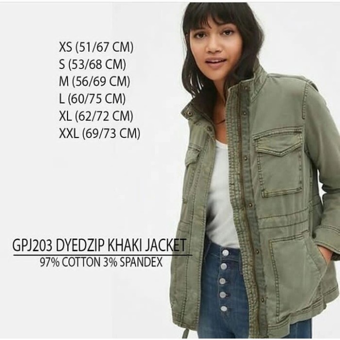 Jaket Wanita Jaket Wanita GAP - Khaki, L(O3S9) BISA COD Jaket Wanita Terbaru Model Casual Hoodie Wan