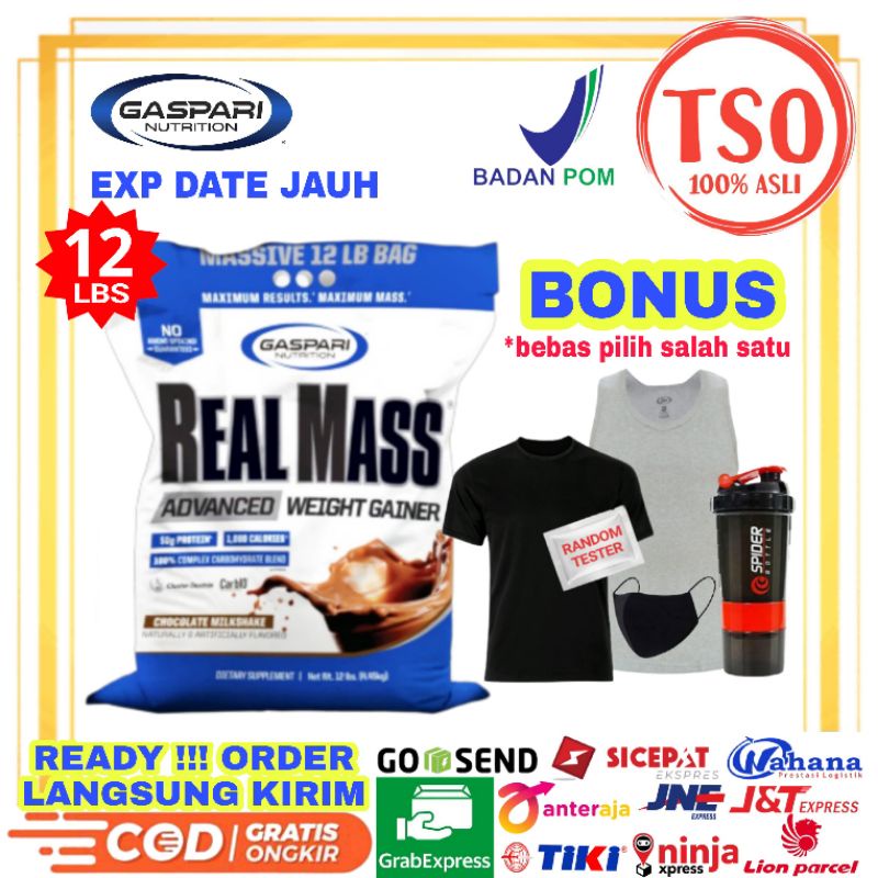 Gaspari Real Mass 12 Lbs Gaspari RealMass 12 Lbs Gaspari Real Mass Weight Gainer 12 Lbs Gaspari Nutr
