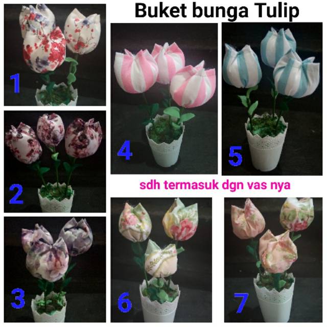 Buket Bunga Tulip Bunga Tulip Dan Vas Nya Shopee Indonesia