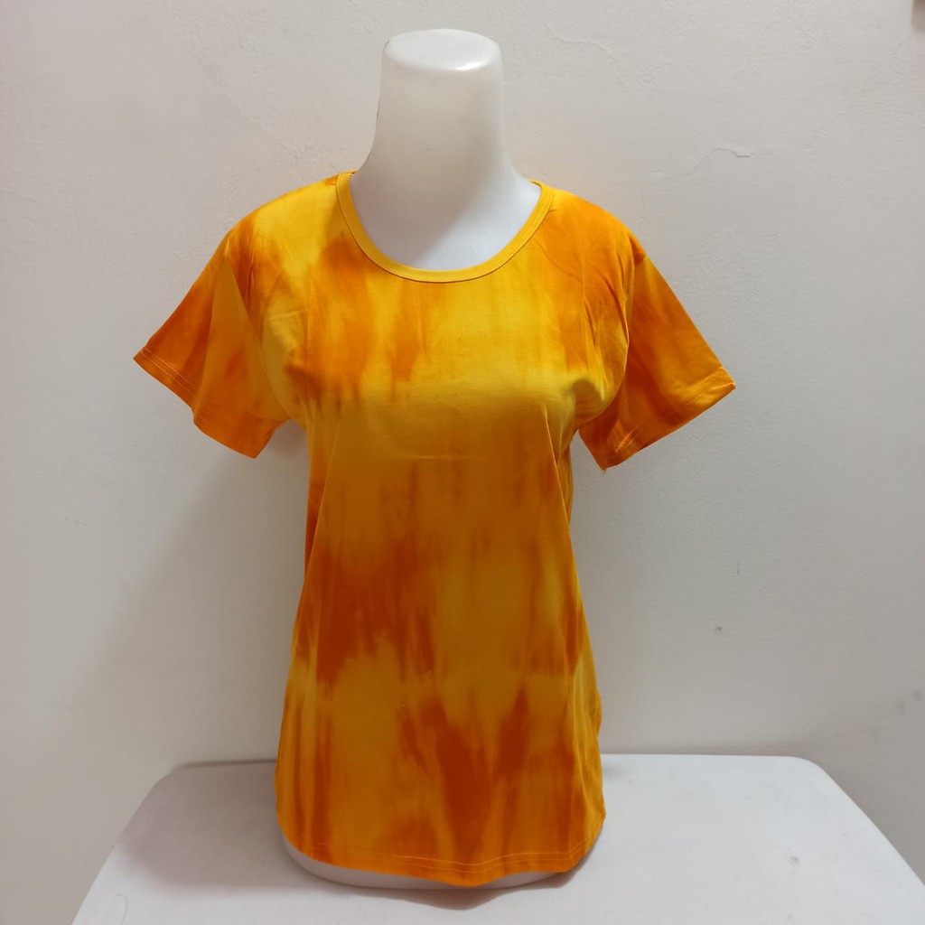 Kaos Polos Warna Abstrak Tie Dye