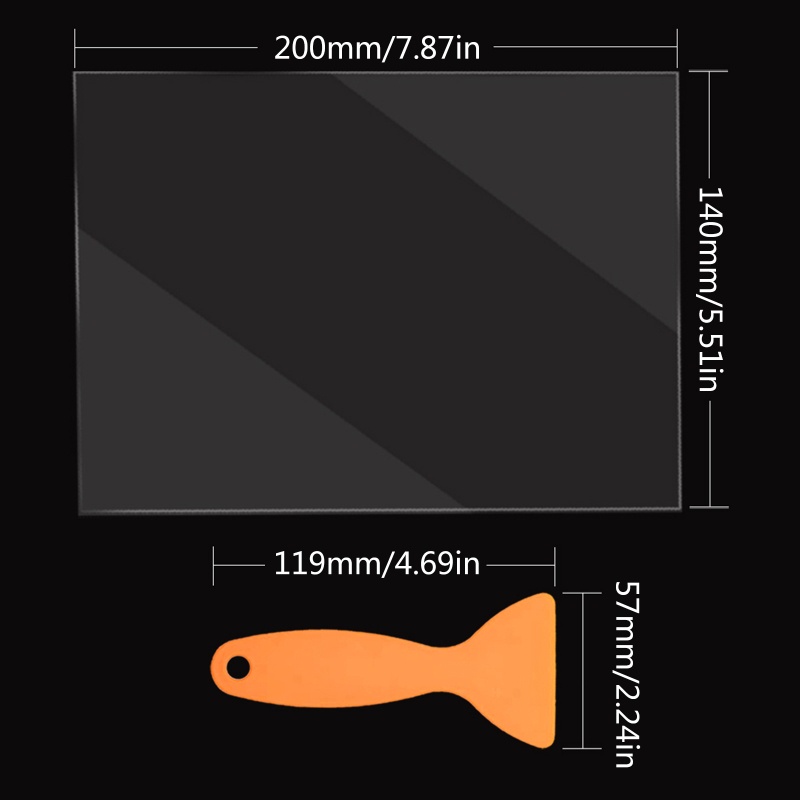 Vivi 5pak FEP Release Film 200x140mm SLA LCD FEP Film Sheet Untuk Printer Photon Resin 3D Tebal0 1mm