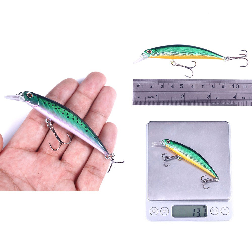 HENGJIA 10PCS Umpan Sinking Minnow 9cm 13g Lure Freshwater Bait Sea Fishing Lure Plastic Hard Bait Artificial bionic Bait