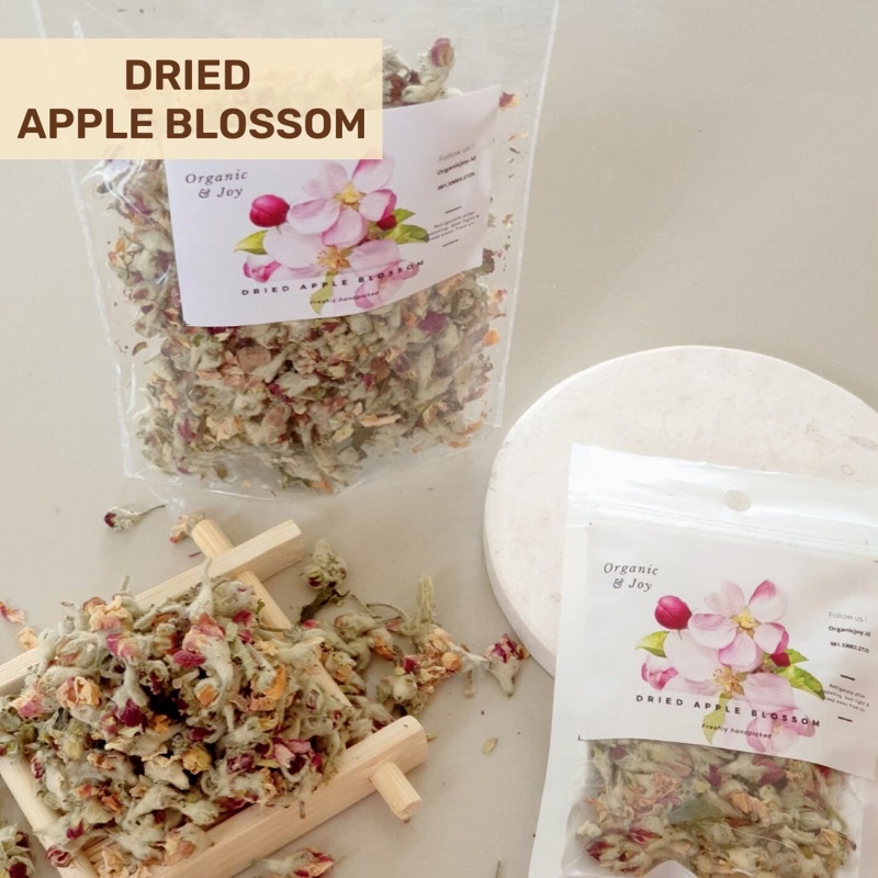 Organic&amp;Joy • Teh Bunga Apel/ Pure Apple blossom tea (cerahkan kulit,Detox,Diet tea, teh bunga herbal,teh apple blossom/teh lavender/teh safflower/teh mawar)