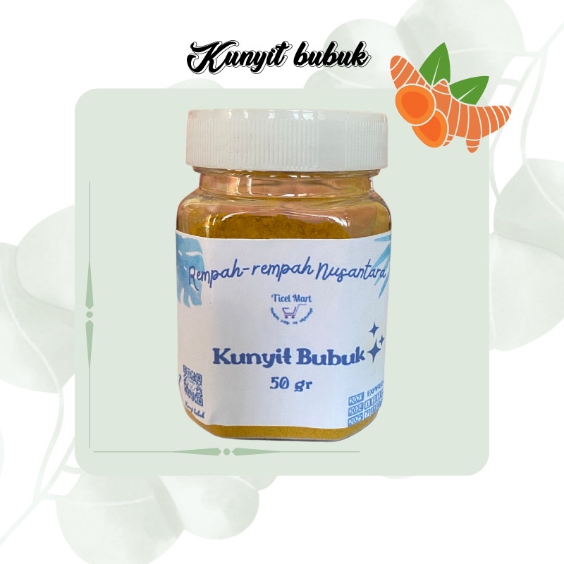 50gr | Botol Kunyit Bubuk Asli | Turmeric powder