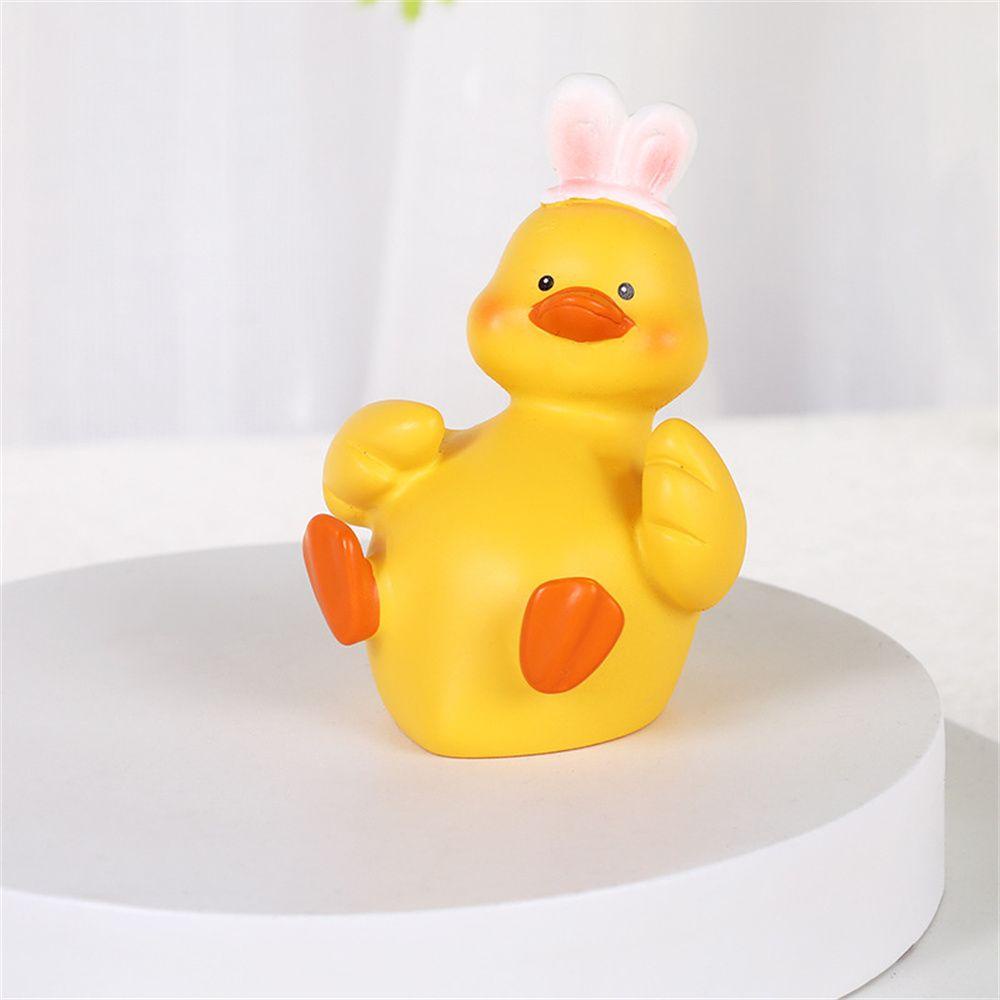 Augustina Bebek Kuning Ornamen Aksesoris Interior Untuk Anak Resin Mainan Lucu Lovely Car Decoration