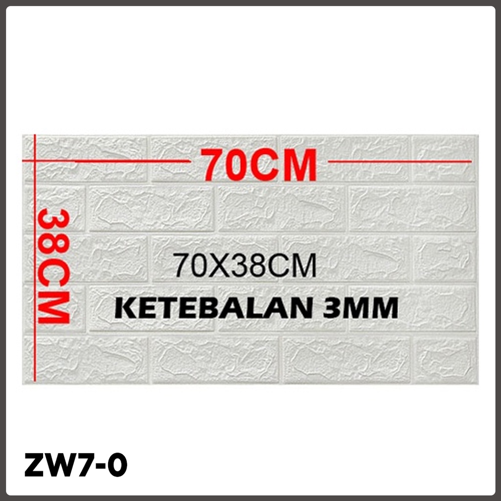 Wallpaper 3D Foam | Room Decoration Wallpaper | 3D Foam Bata-ZW7-0 PUTIH