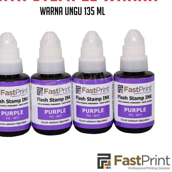 

Tinta Stempel Flash Fast Print Warna Ungu (Purple Ink) 135ml