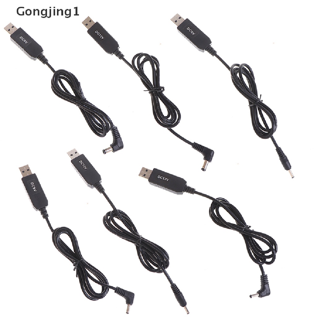 Gongjing1 Kabel Adapter Step UP power boost USB DC 5V Ke 9V 12V 3.5x1.35mm 5.5x2.1mm