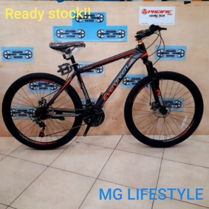 SEPEDA GUNUNG EVERGREEN MTB 540 26 inch Velg tinggi - Biru/hijau