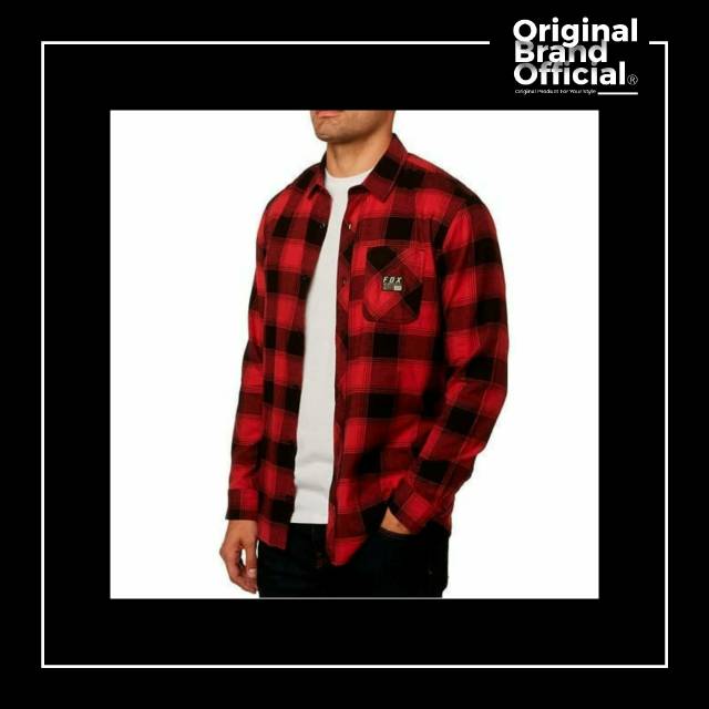 Kemeja Fox Racing longview light weight Flannel (FULL TAG) Rio Red ORIGINAL