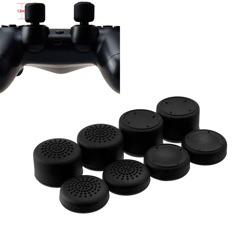 8pcs Cap Thumbstick Grip Bahan Silikon Untuk Controller Ps4