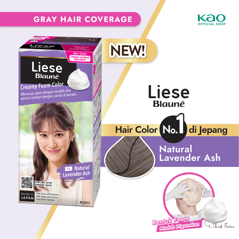 Liese Blaune Bubble Hair Color Cat Pewarna Rambut Natural Lavender Ash