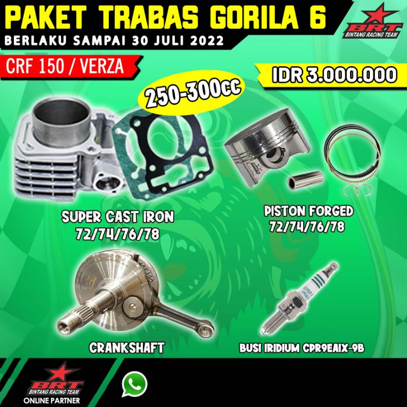 PAKET GORILA 6 BRT CRF 150 DAN VERZA