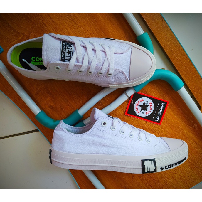 Converse Chuck Taylor CT Undefeated All Star Putih Low Converse Full White Low