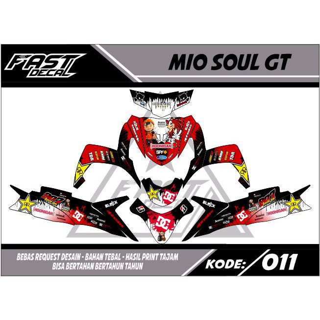 Decal stiker mio soul gt 110 011