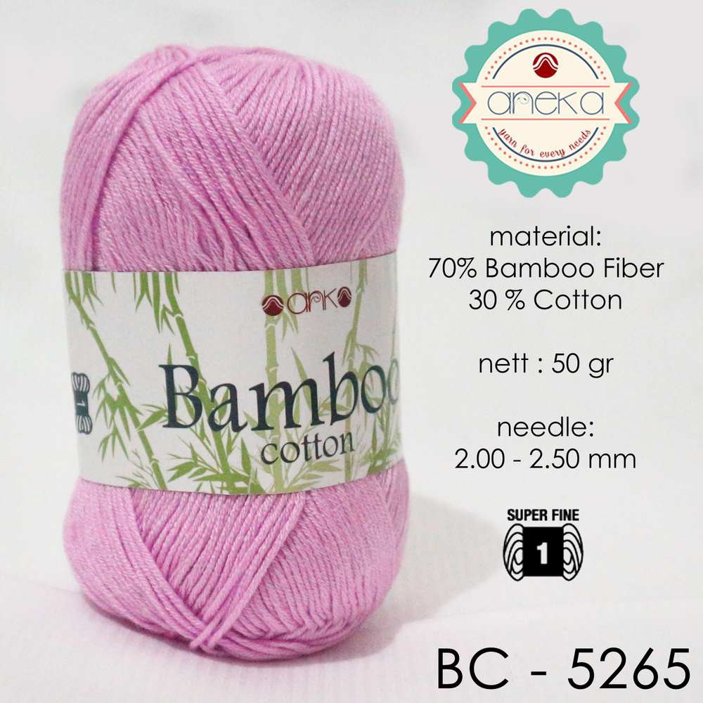 Benang Katun Bambu / Bamboo Cotton Yarn - 5265 (ungu)