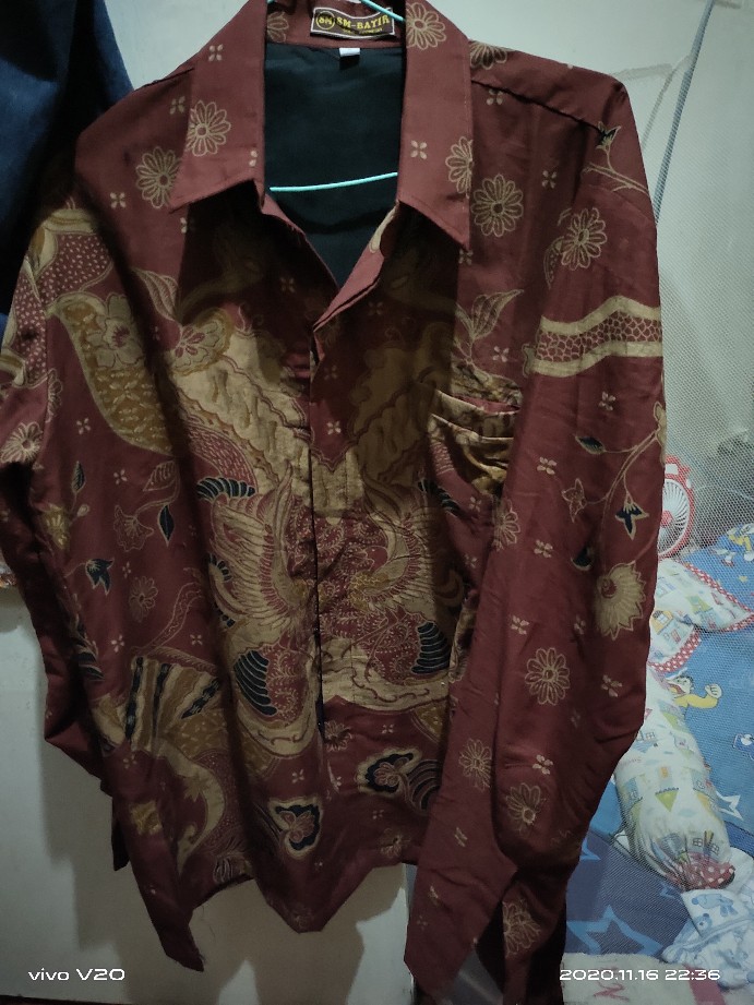 Panji Lesmono Marron Batik Pria Solo Full Furing Katun Halus Primisima