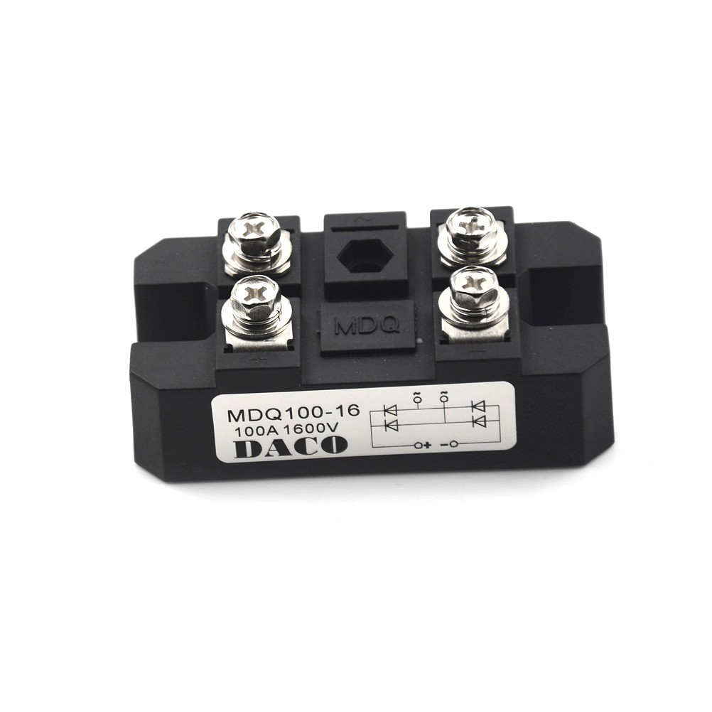 (Ele White) Mdq 100a Amp 1600v Volt Single 1 Phase Diode Rectifier Bridge Ts Bahan Metal