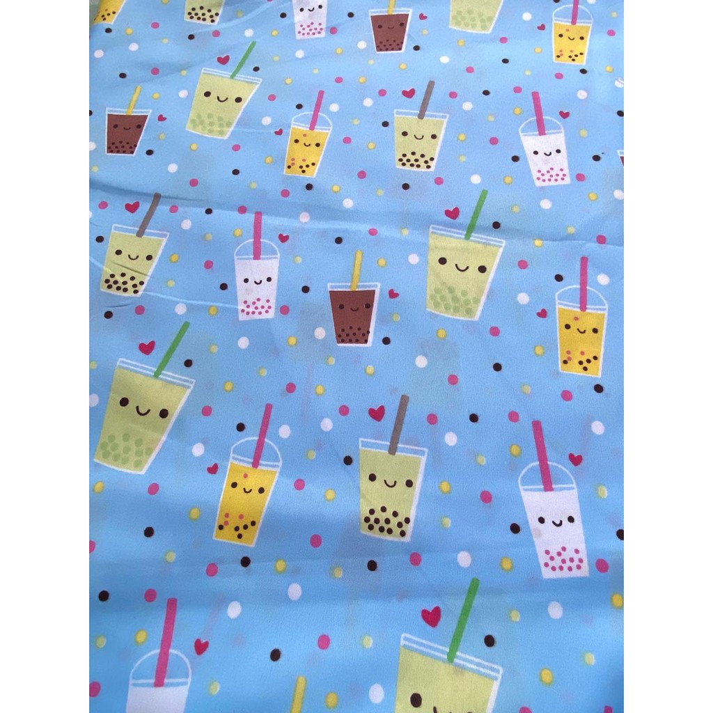 Kain katun / kain meteran murah motif karakter kucing