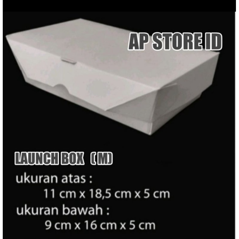 isi 50pcs Paper launch box medium (sedang)