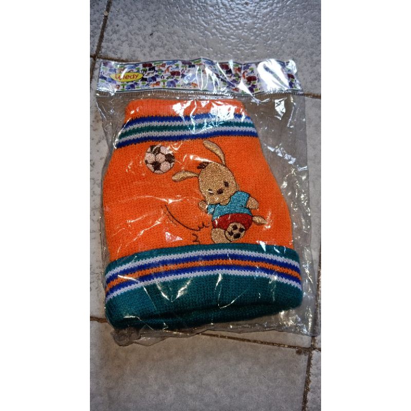 Topi Bayi Rajut Tebal Bordir Cowok / Topi Bayi Laki Laki  Motif Bordir Lucu 0 - 12m