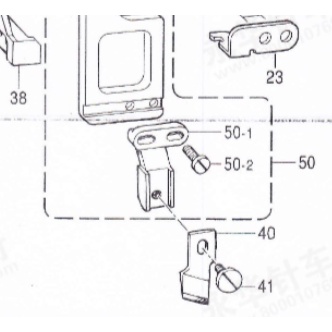 141480001 Cutter Holder / Dudukan Pisau Atas Mesin Jahit Lubang Kancing Brother B814 141480-001