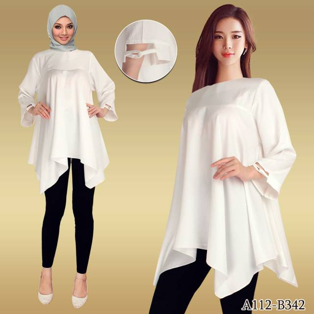 Tunik lelih warna putih
