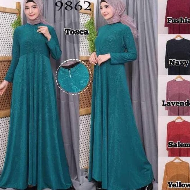 BAJU GAMIS WANITA JUMBO JERSEY POLOS / ATASAN MUSLIM WANITA UNIK -