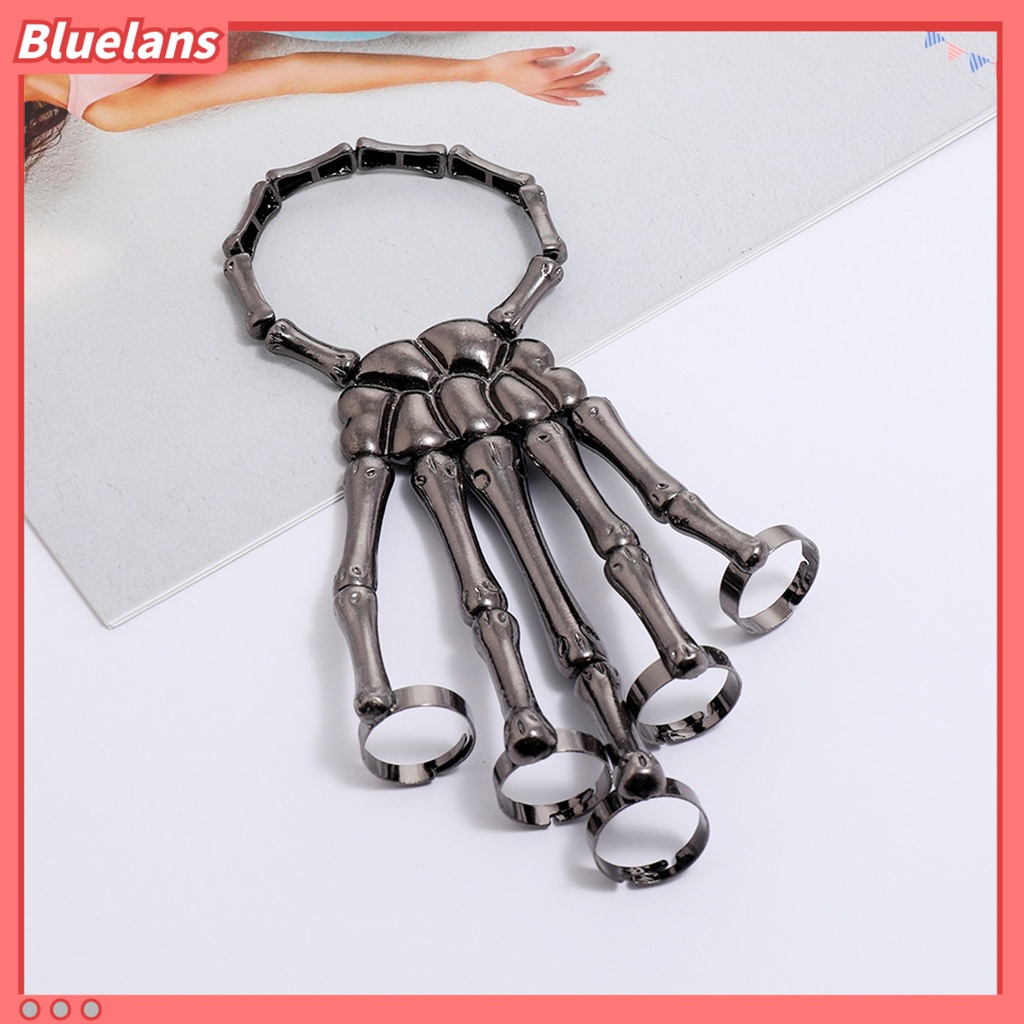 Bluelans Fashion Adjustable Skull Ghost Skeleton Finger Bracelet Hand Chain