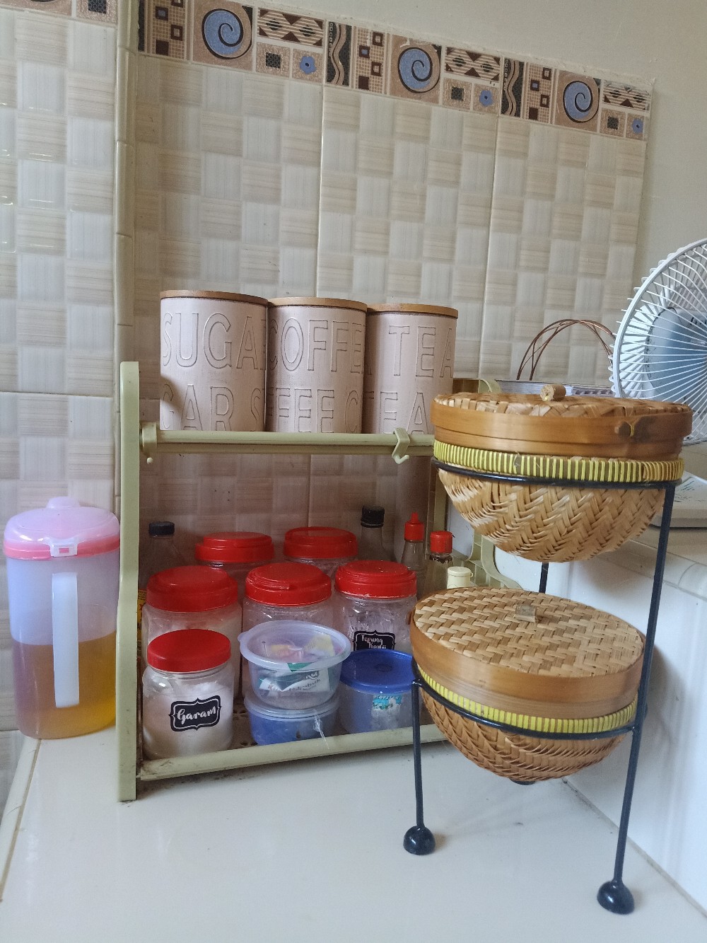 Rak Bawang Rak Bumbu Tutup Susun 2