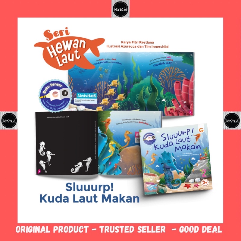 Sluuurp Kuda Laut Makan (seri hewan laut) Gema insani kids buku cerita bacaan dongeng fabel binatang