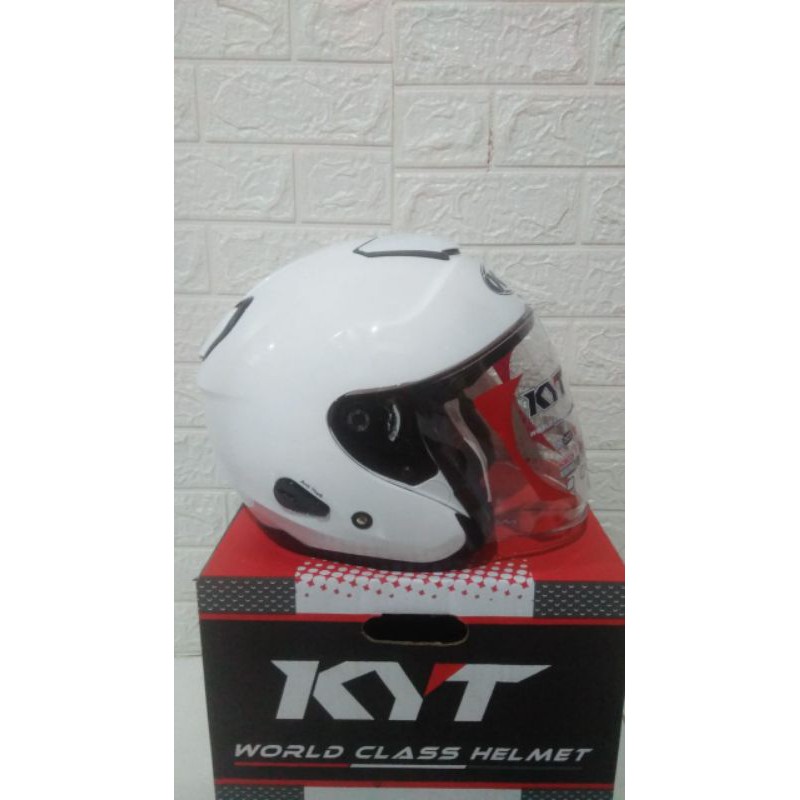 HELM KYT KYOTO R PUTIH HELM KYT KYOTO HALF FACE