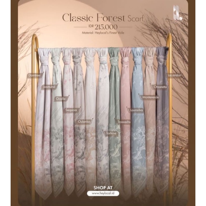 AMOUR SCARF, CLASSIC FOREST SCARF, LAFS SCARF, ESME SCARF, BY HEYLOCAL.ID LOCAL.ID