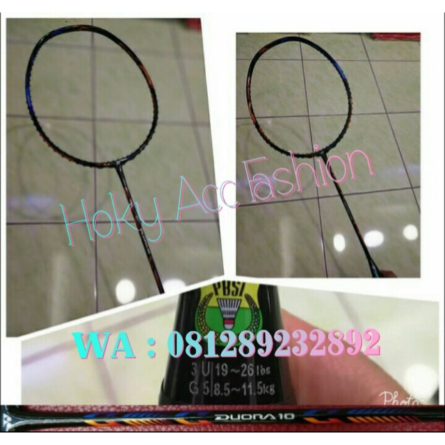 Raket Badminton Yonex DUORA 10 LCW New Colour Black Blue Orange - Original Merk Yonex Sunrise