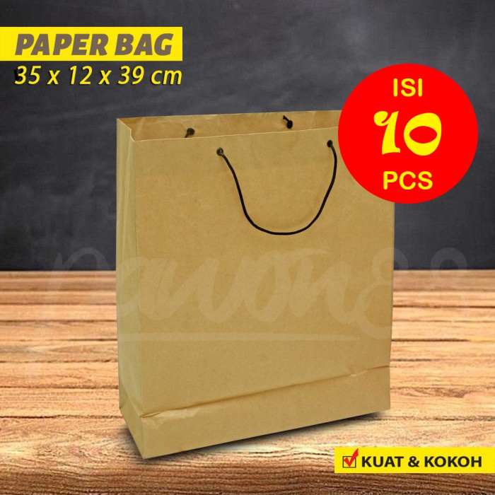 

Paper Bag Polos - Paper Bag | 35x12x39 cm - COKLAT (10 pcs)