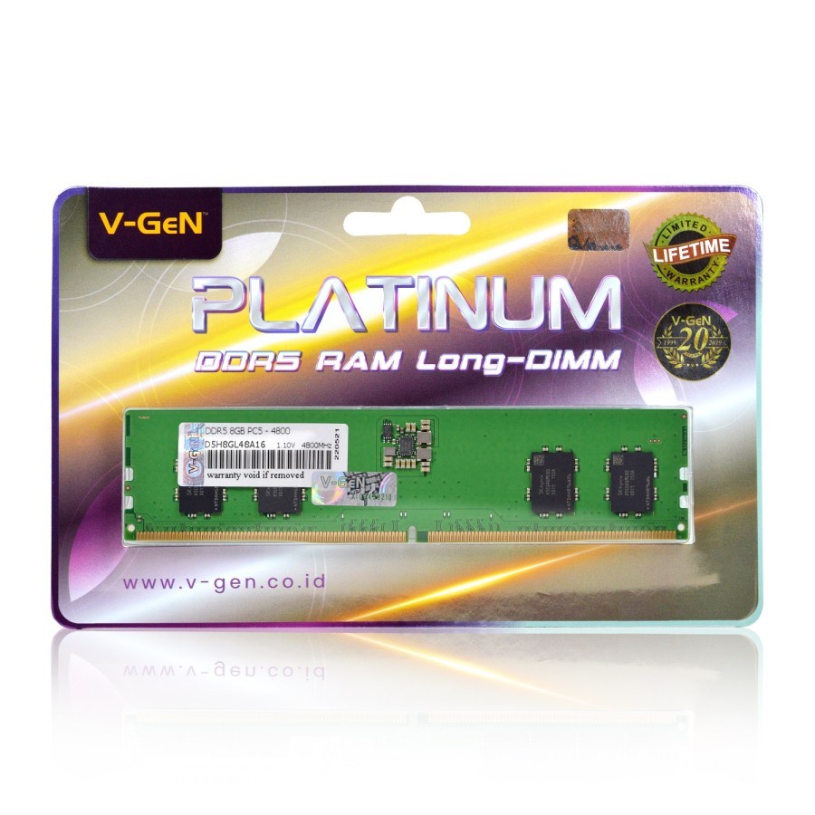 RAM DDR5 32GB PC 38400 4800Mhz Memory VGEN PLATINUM