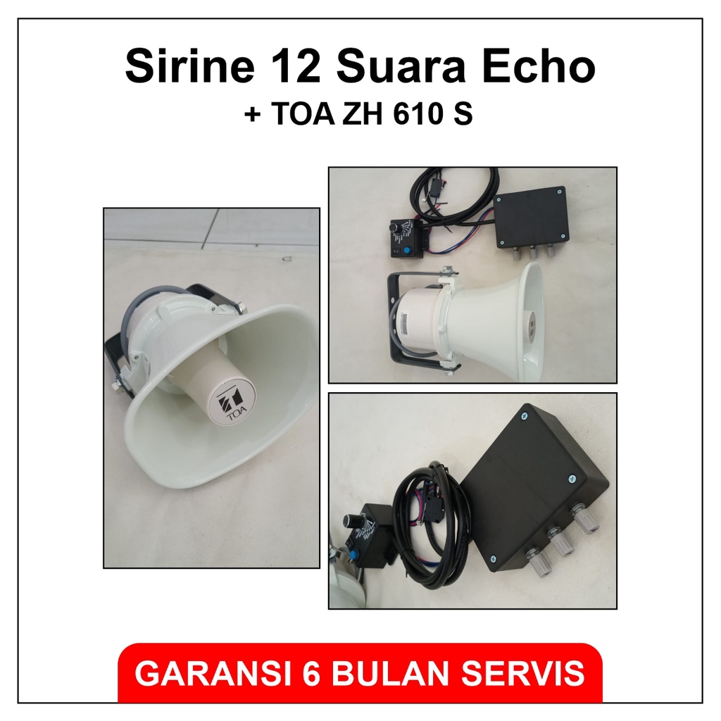 Sirine 12 suara ECHO Patwal plus TOA ZH610S ZH 610 S 610S, Sirene Polisi Gema 50 Watt, Klakson TOA Ambulance BER GARANSI SERVIS Motor Mobil Whelen Landun Ambulance