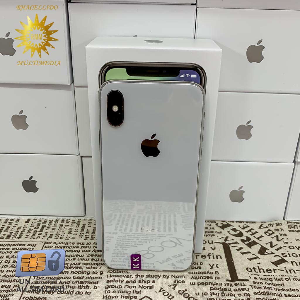 IPHONE X 256GB / 64GB Fullset Second Original Like New-sliver
