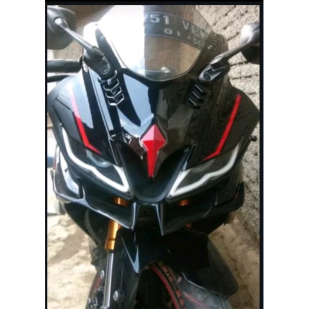 tameng lampu R15 new V3 COVER LAMPU DEPAN YAMAHA R15 NEW VVA LED KEDOK LAMPU R15 NEW V3