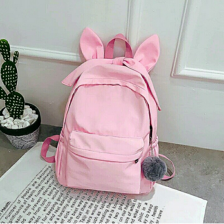 ARMELIA SHOP - Tas Sekolah Cats Kuping Polos K-Pop Got1 Sac Dos Wanita